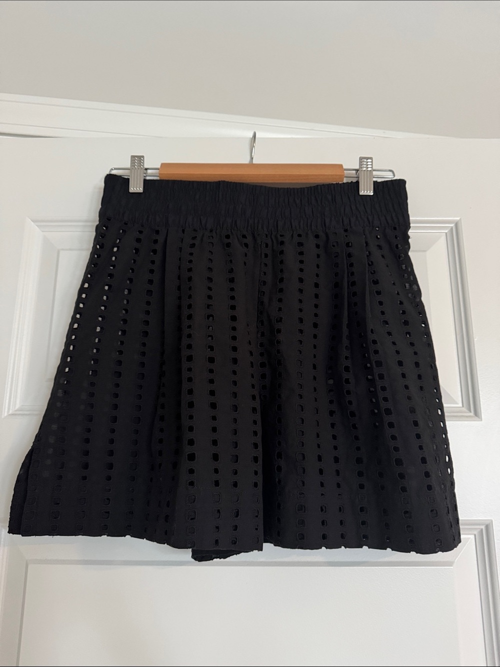 Calia- Black Eyelet Beach Shorts/Cover Up- Women's Small